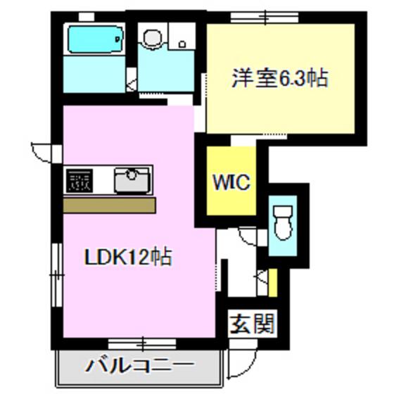 アベーテ・カーサIV(1LDK/1階)の間取り写真