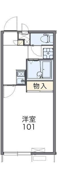 レオパレス9街区(1K/2階)の間取り写真