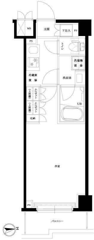 ルーブル横濱矢向(1K/5階)の間取り写真