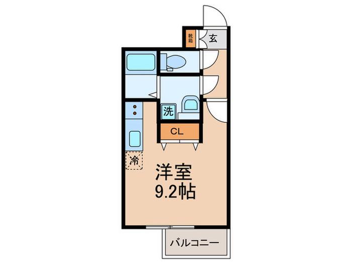 プライマル駒沢大学(ワンルーム/1階)の間取り写真