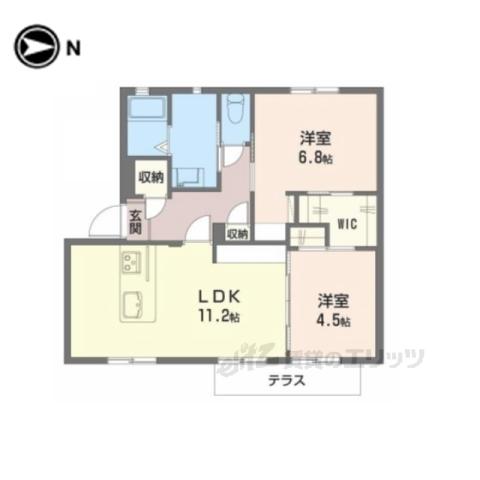 コキチハウス(2LDK/1階)の間取り写真