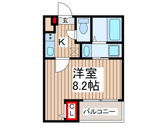 JACK UNOKIIII(1K/3階)の間取り写真