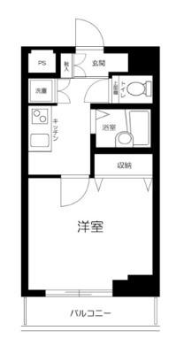 アデッソ新宿若松町(1K/7階)の間取り写真