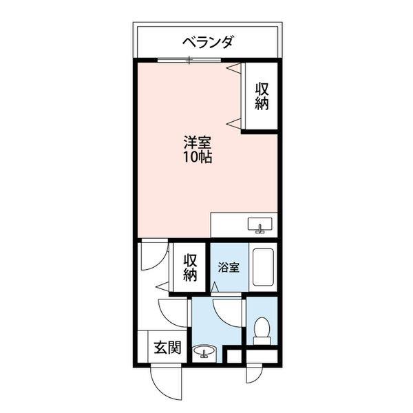 ビィラ今里(ワンルーム/4階)の間取り写真