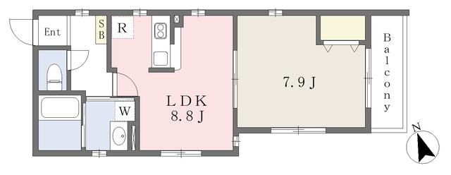 PRECIOUS MORIOKA(1LDK/1階)の間取り写真