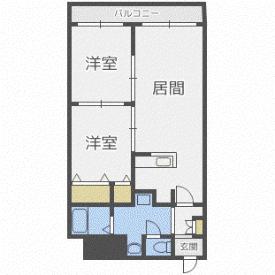 GRAMERCY SAPPORO(2LDK/4階)の間取り写真