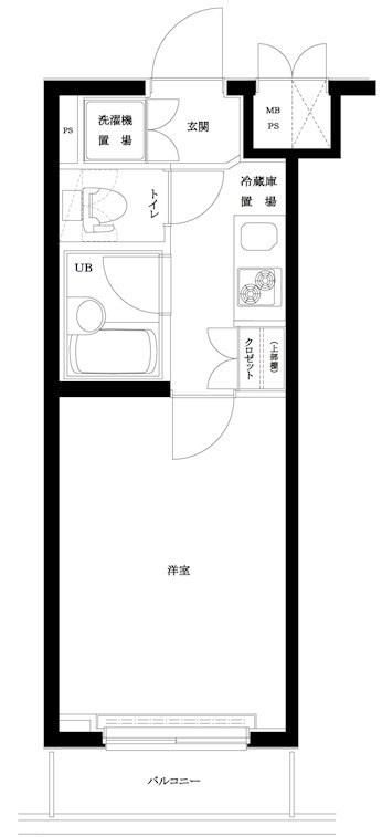 ルーブル小竹向原(1K/5階)の間取り写真