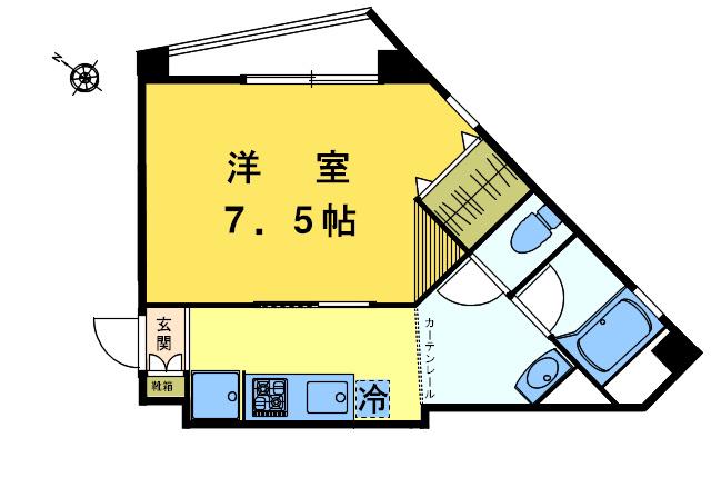 RKHOUSE(1K/3階)の間取り写真