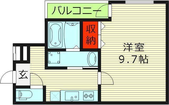フジパレス新深江VIII番館(1K/3階)の間取り写真