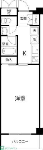 サニーコート蔵(1K/2階)の間取り写真