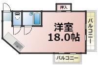 RIHITO南巽(ワンルーム/6階)の間取り写真