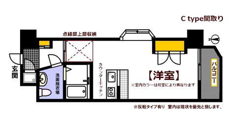 オリエントビル イーストタワーNO.76(1K/14階)の間取り写真