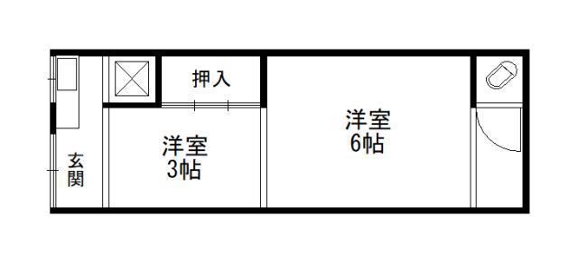 RIZE山の王様(1K/2階)の間取り写真