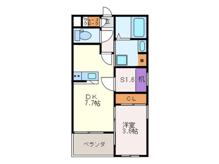 リアンレガーロ井尻駅前壱番館(1SDK/3階)の間取り写真