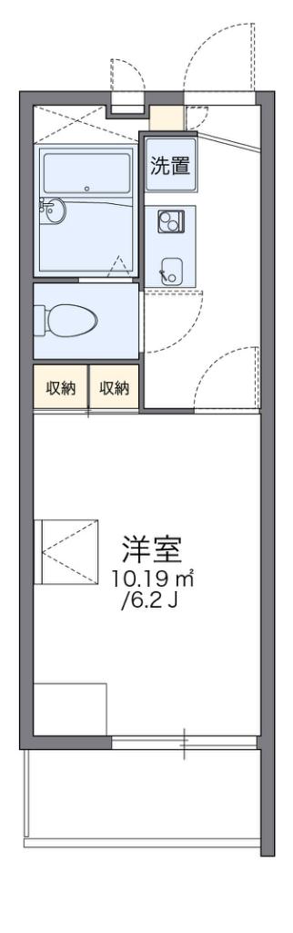 レオパレスZIOUN VIER(1K/2階)の間取り写真