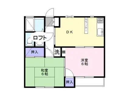 グラース新里(2DK/2階)の間取り写真