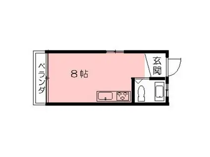 コートハウスNADA(ワンルーム/2階)の間取り写真