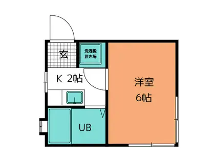 グレース鎌倉(1K/2階)の間取り写真