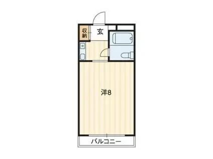 アルファ清心町(1K/4階)の間取り写真