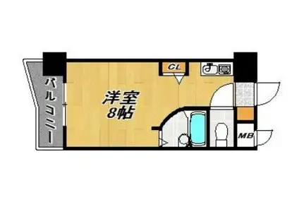 ルネスロワール天神サウス(ワンルーム/3階)の間取り写真