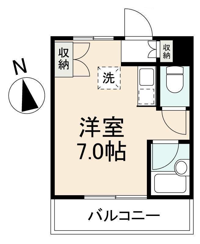 CALVERT西宝町(ワンルーム/6階)の間取り写真