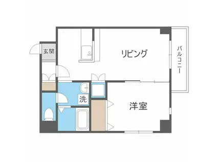 GENOVA ジェノバ(1LDK/4階)の間取り写真