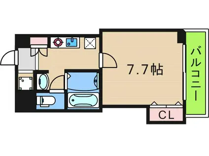 MPLAZA住吉公園壱番館(1K/7階)の間取り写真
