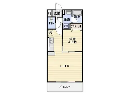 セレーノ(1LDK/1階)の間取り写真