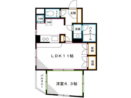 OCTOFOLIA(1LDK/2階)の間取り写真