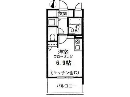 MSM町田(ワンルーム/6階)の間取り写真