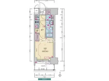 プレサンス堺筋本町ディスティニー(1K/4階)の間取り写真