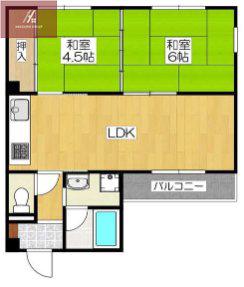 セルバ山本I(2LDK/2階)の間取り写真