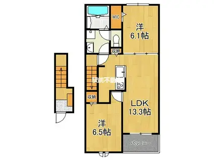 グラン・アーブルVIII(2LDK/2階)の間取り写真