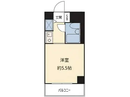 リブゼ横浜南(1K/7階)の間取り写真