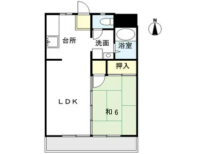 クロスビル(1LDK/2階)の間取り写真