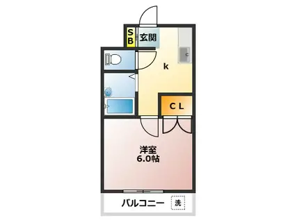 グランドメゾントミタ(1K/1階)の間取り写真