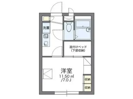 レオパレスユイット(1K/1階)の間取り写真