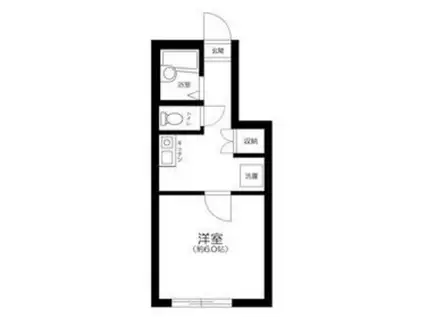 ハイステージ南雪谷(1K/1階)の間取り写真