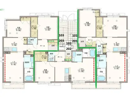 シャーメゾン久美浜(2LDK/1階)の間取り写真