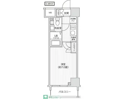 レジディア笹塚II(1K/7階)の間取り写真