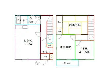 COSMO(3LDK/1階)の間取り写真