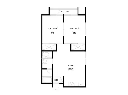 コンフォートT&S(2LDK/1階)の間取り写真