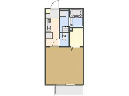 セルリアジョイ(1K/1階)の間取り写真