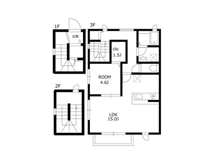 ピアーチェ(1LDK/3階)の間取り写真