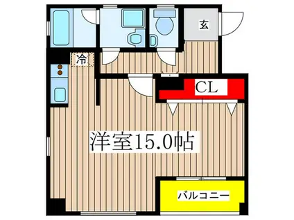 シャトー泉II(ワンルーム/7階)の間取り写真