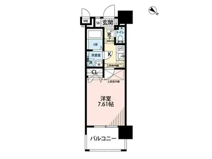 サヴォイ ル・パシフィーク(1K/15階)の間取り写真