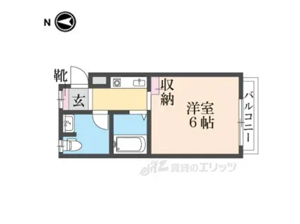 ラビタ柳町Ⅰ(1K/2階)の間取り写真