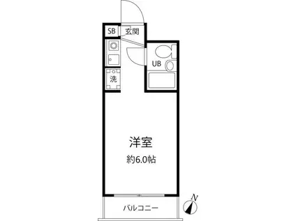 エムズフォレスト(ワンルーム/2階)の間取り写真