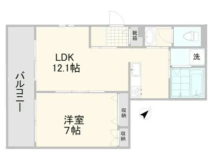 クローバーガーデン荻窪(1LDK/3階)の間取り写真