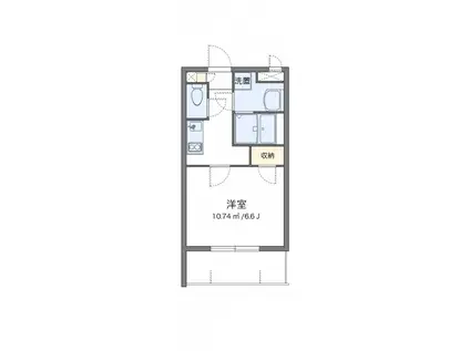 クレイノ雄(1K/2階)の間取り写真